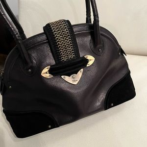 Dior Jeanne handbag black leather and suede